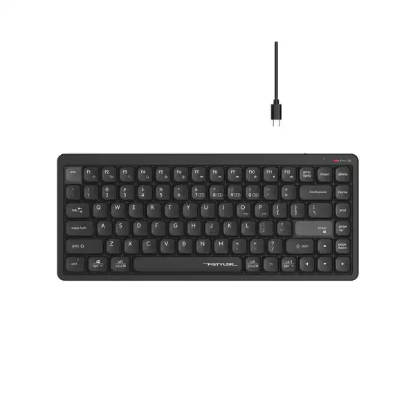 A4tech Fstyler FBX53C Dual-Mode (Bluetooth & 2.4G Wireless) Scissor Switch Wireless Keyboard - Black (Only English Layout)