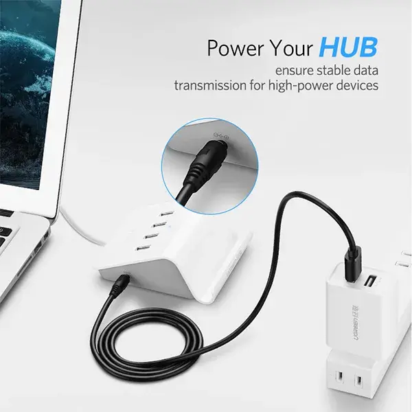 UGREEN US277 (10376) USB2.0-A to DC 3.5mm M/F Charging Cable - 1M