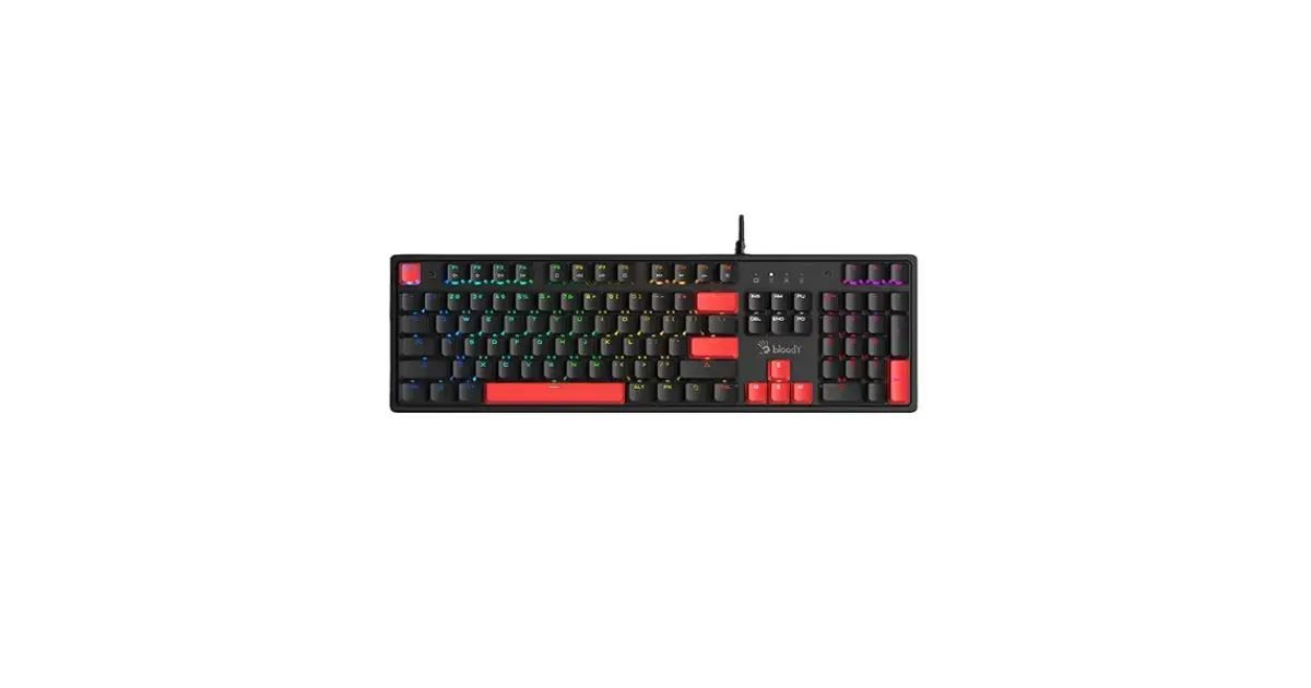 A4Tech Bloody S520N Fire Black BLMS Red Switch RGB Mechanical Gaming Keyboard