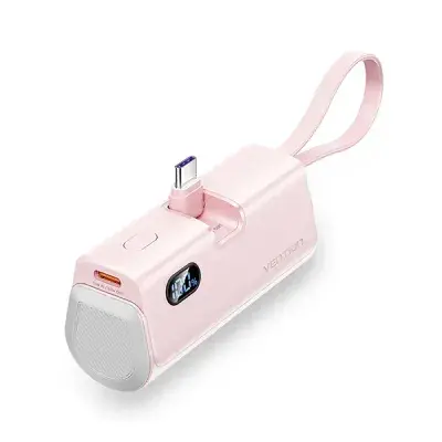 VENTION FHQP0 LED Display 4800mAh Power Bank - Pink