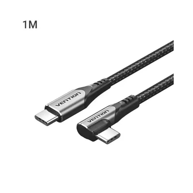 Vention TRAHF 3A USB 2.0 Type-C Male to Male Right Angle Cable - 1M