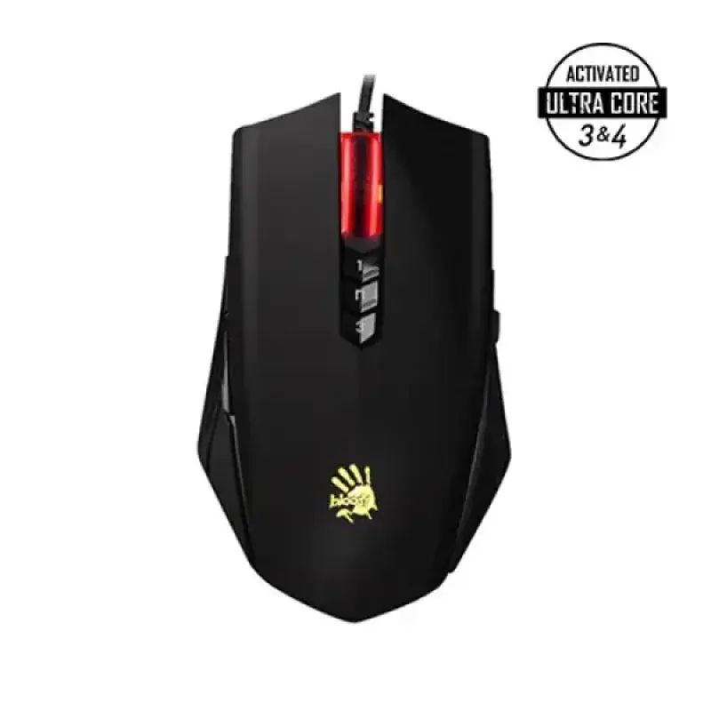 A4TECH Bloody A70 Light Strike Gaming Mouse - Matte Black