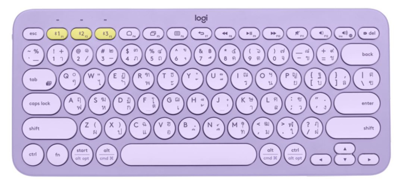 LOGITECH WIRELESS KEYBOARD K380 LAVENDER LEMONADE (920-011146)