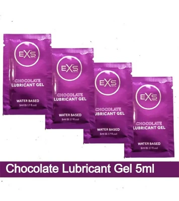 EXS Lubricant - Chocolate Flavored Water Based Lubricant 5ml x 4 Pouch - Travel/Honeymoon Pack