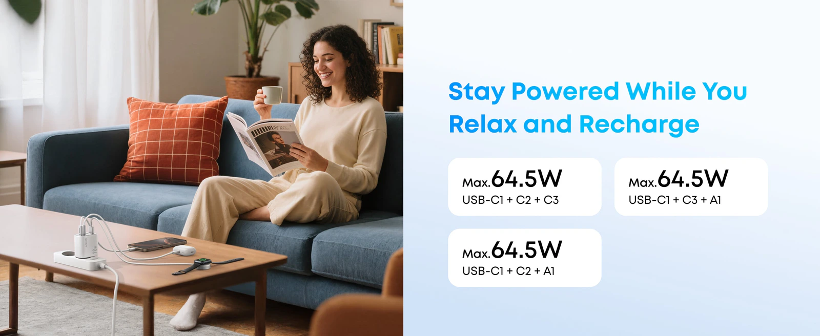 Anker Zolo 70W 4-Port GaN Fast Charger with DexGen NEO Type-C to Type-C Cable Combo feature image 4