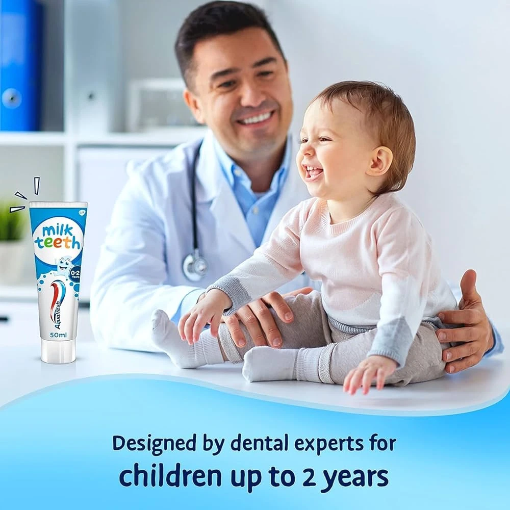 Aquafresh Milk Teeth 0-2 Years Kids Toothpaste 50ml Toddler Toothpaste for Infants, Gentle care for Milk Teeth | UK