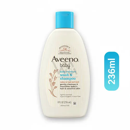 Aveeno Baby Daily Moisture Wash & Shampoo 236ml