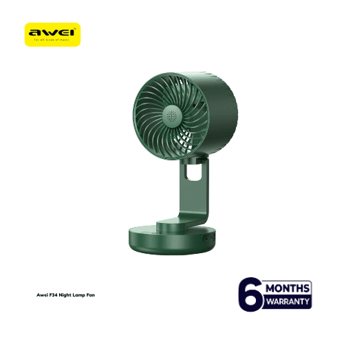Awei F34 Strong Wind Air Circulation Wide Angle Night Lamp Fan