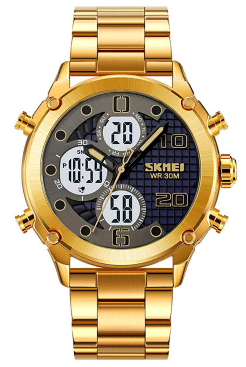 Skmei 1975 Analog Digital Watch for Men- Golden