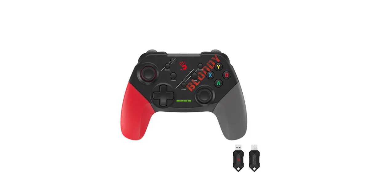 A4Tech Bloody GPW50 2.4G Wireless & USB Gaming Controller - Red
