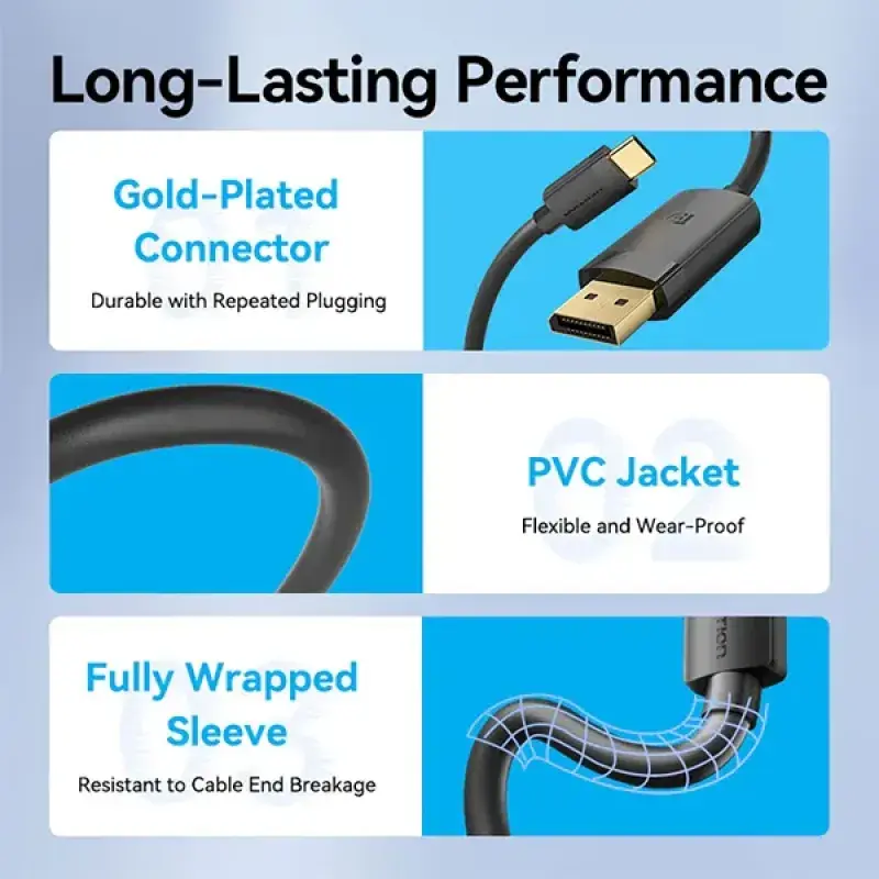 Vention CRJBH USB-C to DP 4K HD Cable - 2M