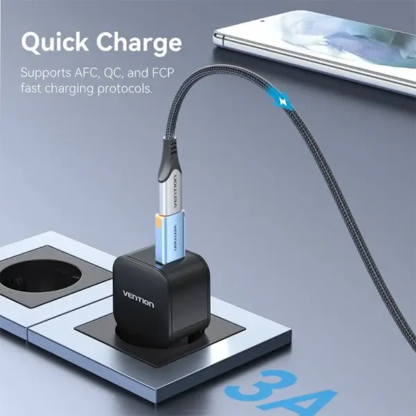 VENTION CUAH0 USB 3.1 Type-A Male to USB-C Female Adapter with Lanyard