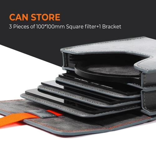 K&F Concept 4-Pocket Filter Case – Holds 3 x 100mm & 1 Circular Filter KF13.106