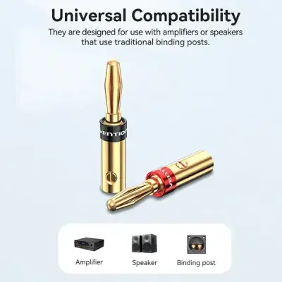 VENTION BFDJ0-2 Speaker Banana Plugs (1 Pair)