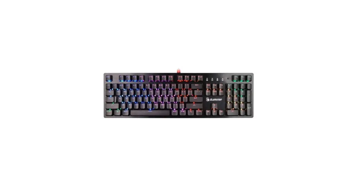 A4TECH BLOODY B820R Light Strike RGB Animation LK BLUE SWITCH Gaming Keyboard (With Extra 1 Set Duel Color & 8 Keycaps)