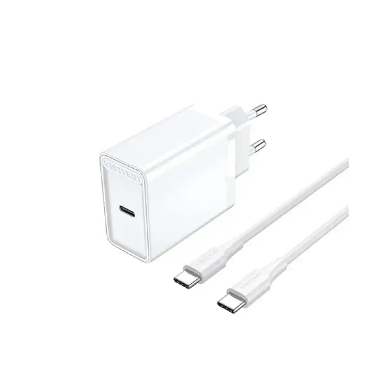 VENTION FAHWF-EU 25W USB-C Wall Charger with USB-C Cable - EU Plug