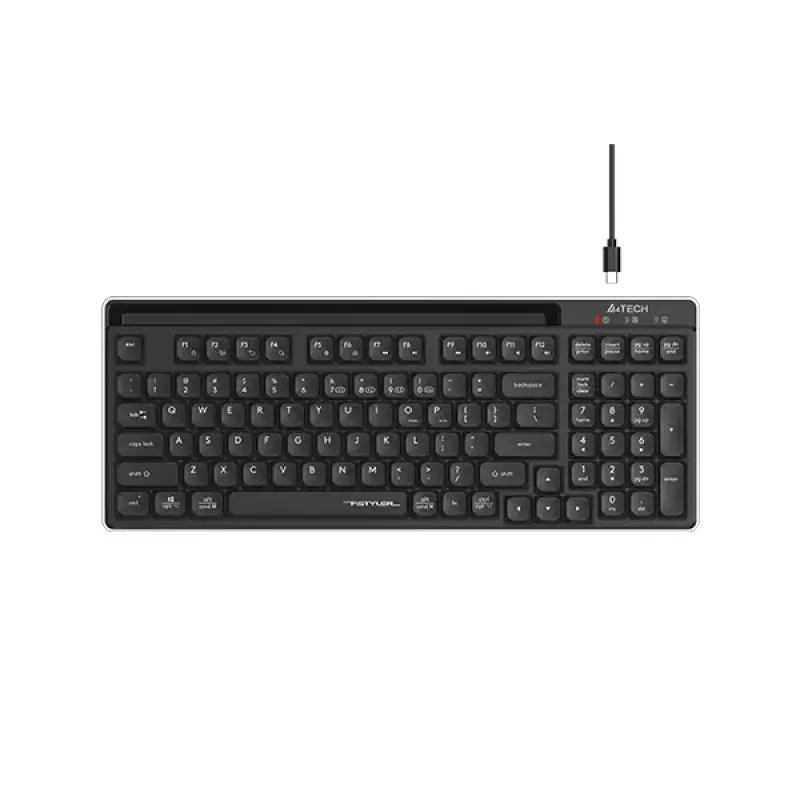 A4Tech Fstyler FBX70C Bluetooth & 2.4G Wireless Keyboard - Black