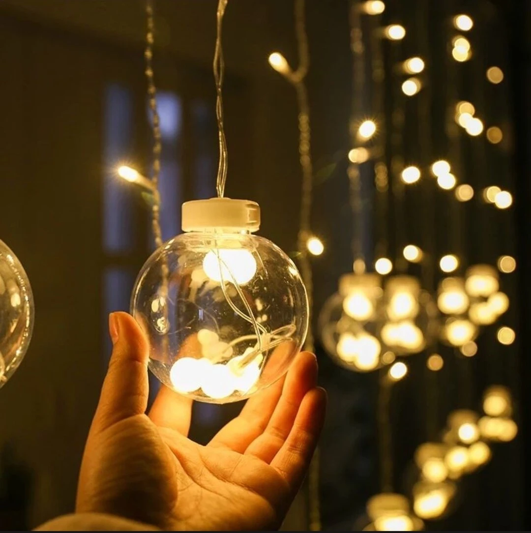 Wish Ball LED Fairy Light for Curtains- 16 feet, 12 Wish Ball-MHN - light decoration