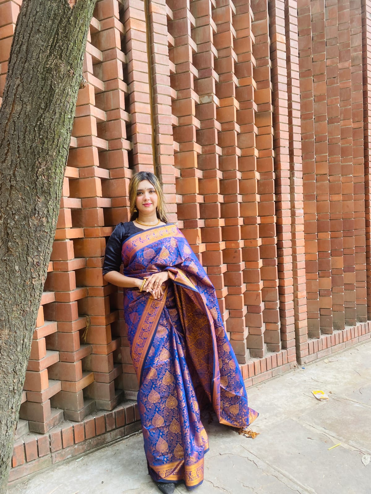 সিল্ক কাতান শাড়ি