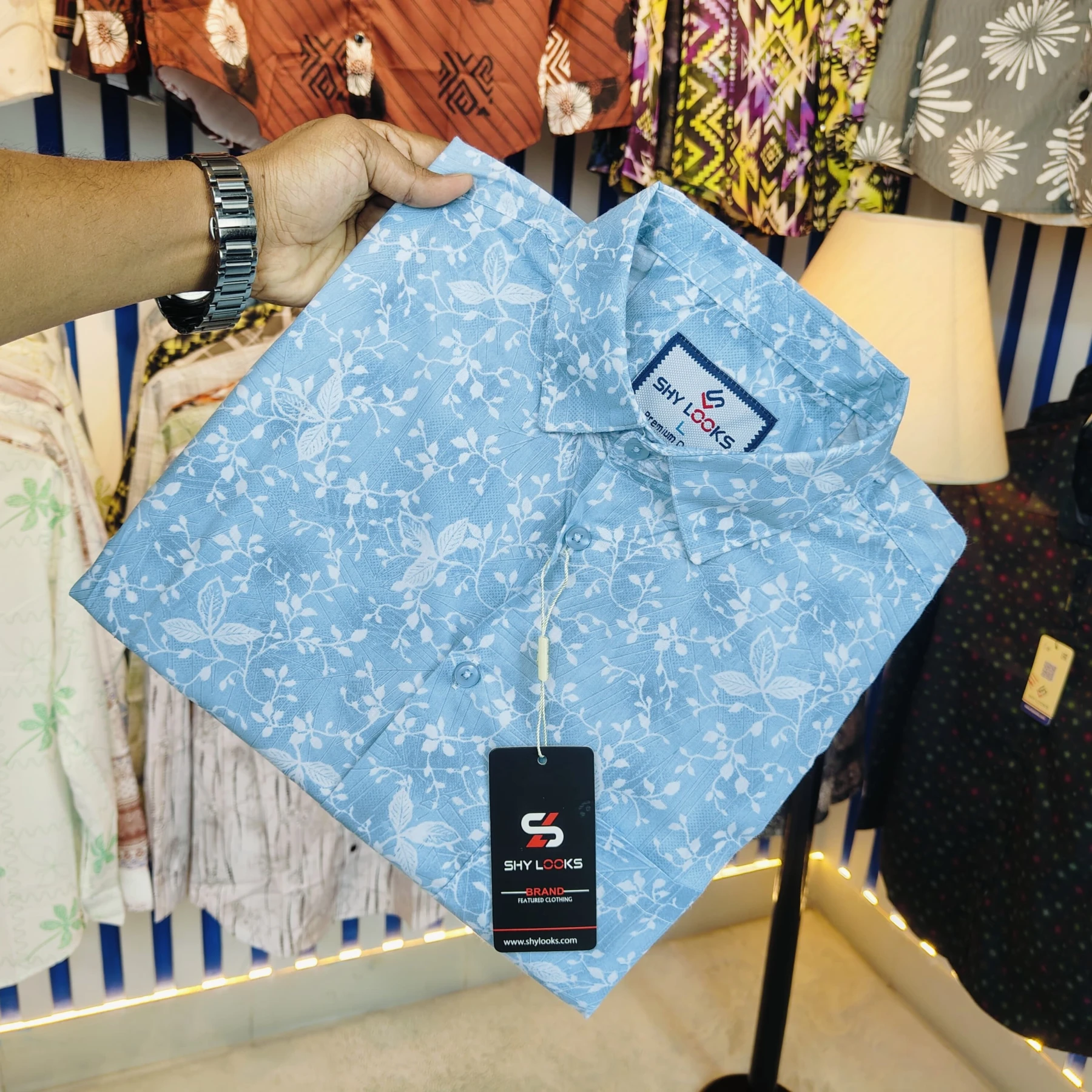 Pure Cotton Half Sleeve Print Shirt for Men's
