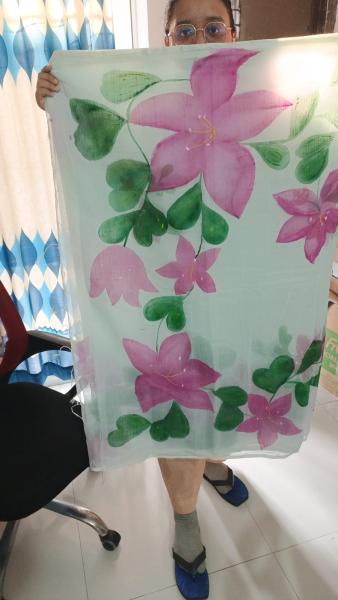 হ্যান্ড প্রিন্ট শাড়ি