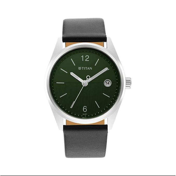 Titan 1729SL07 Neo Green Dial Analog with Date Watch for Men