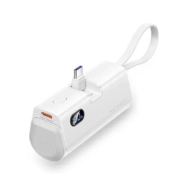 VENTION FHQW0 LED Display 4800mAh Power Bank - White