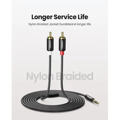 UGREEN AV116 (10591) 3.5mm to 2x RCA Cable - 5M