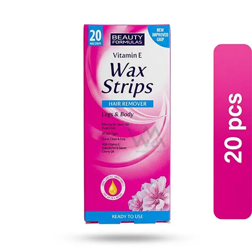 Beauty Formulas Hair Remover Wax Strips Legs & Body 20 pcs