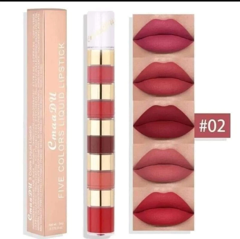 CMAADU 5 In 1 Matte Liquid Lipstick Set