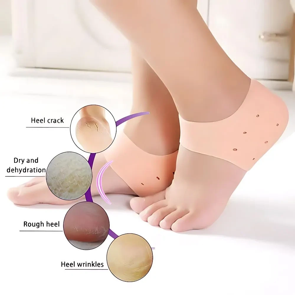 1 Pair Free Size Heel Anti Crack Set For Men & Women For Anti Chapped,Dry,Rough, Homythick, Crust