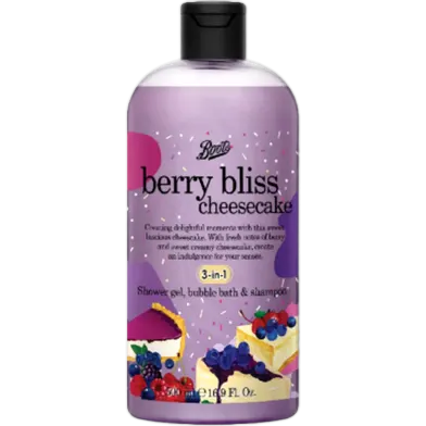 Boots Berry Bliss Cheesecake 3 in 1 Shower Gel 500ml