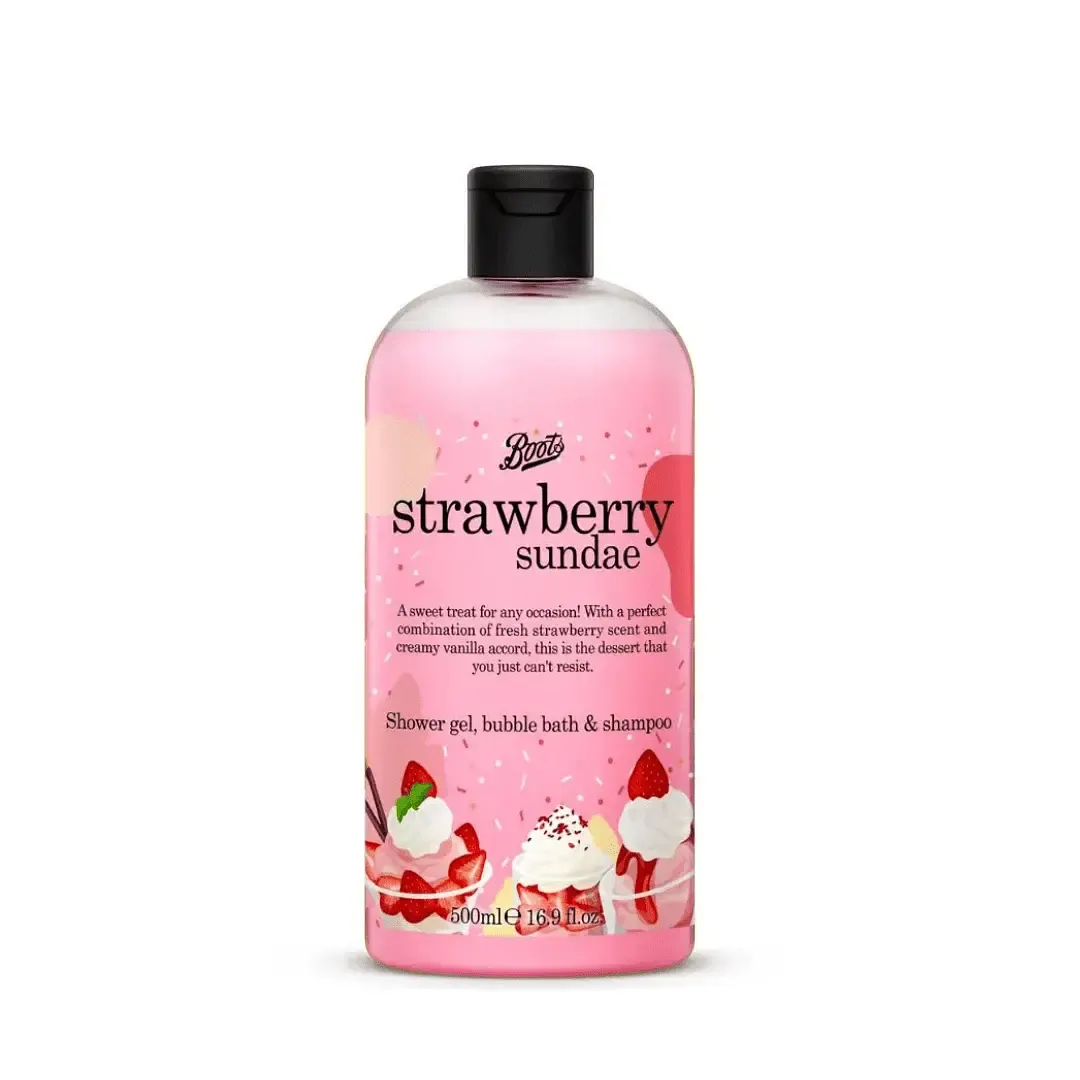 Boots  Strawberry Sundae 3 in 1 Shower Gel 500ml