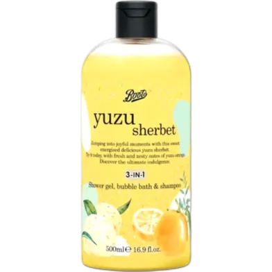 Boots Yuzu Sherbet 3 in 1 Shower Gel 500ml