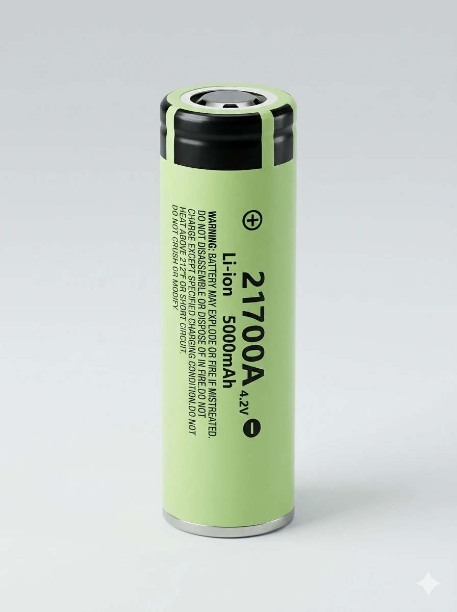 21700A Lithium-Ion Rechargeable Battery – 4.2V 5000mAh High Capacity (Made in Japan)