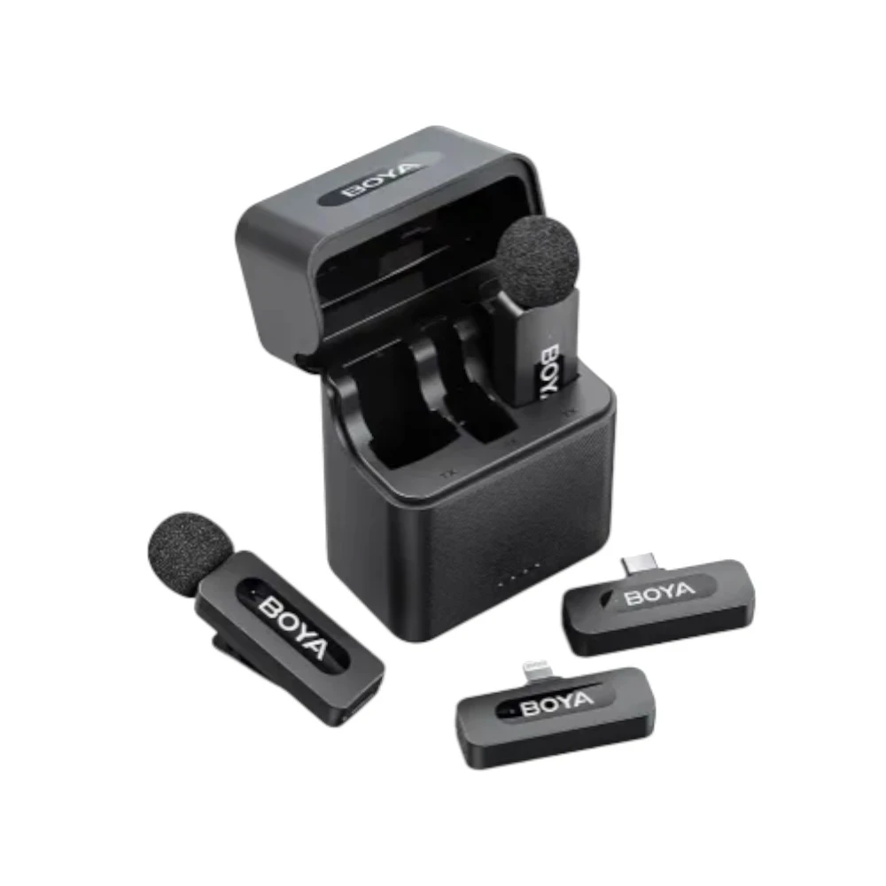 Boya BY-V3 Combo 2.4GHz Dual Channel Wireless Microphone System for Android & IOS