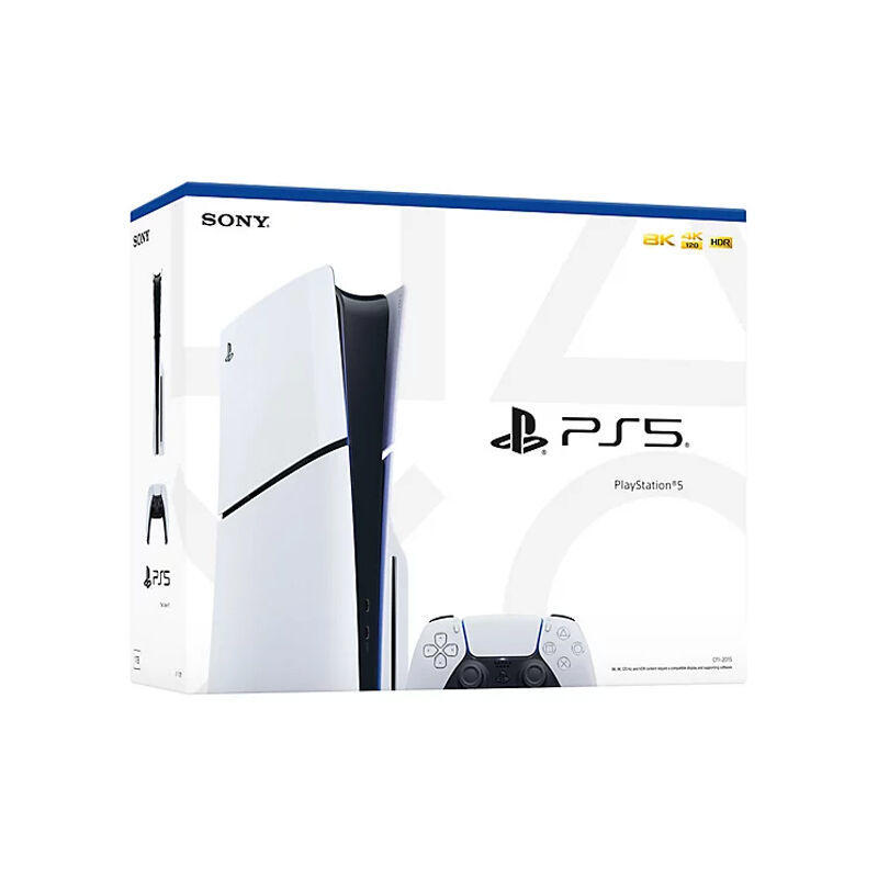 Sony PS5 (PlayStation 5) Slim Edition 4K 120Hz Gaming Console with DualSense Wireless Controller