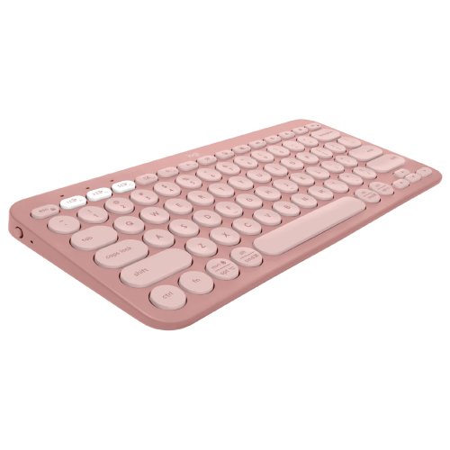 Logitech K380S Pebble Keys 2 Multi-Device Bluetooth Keyboard Tonal Rose