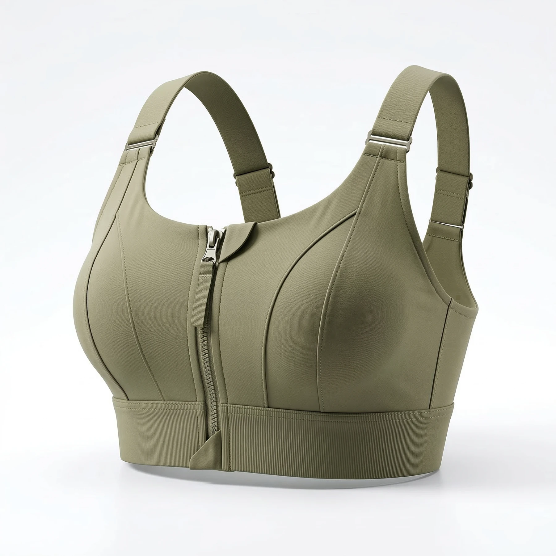 Front Zipper Sports Bra