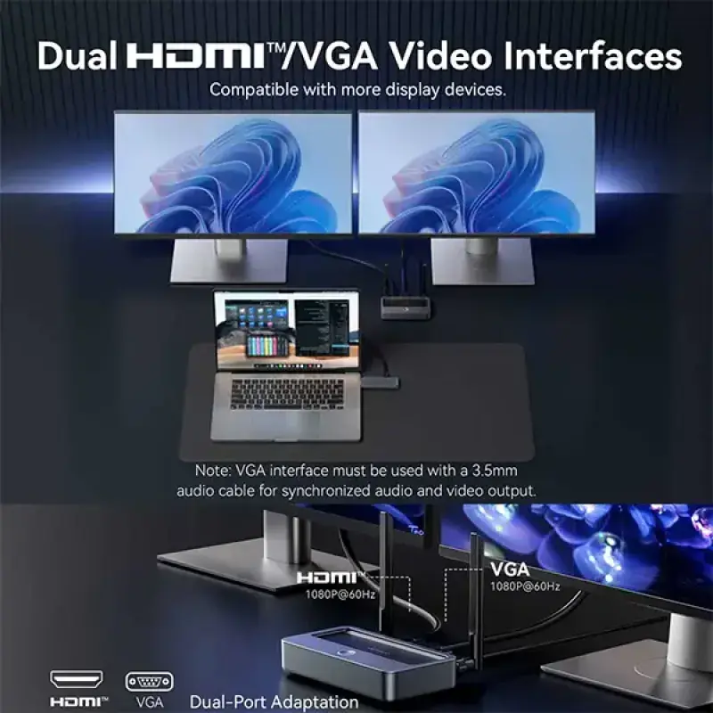 Vention ADTH0 Enterprise-Grade Wireless HDMI Transmitter and Receiver