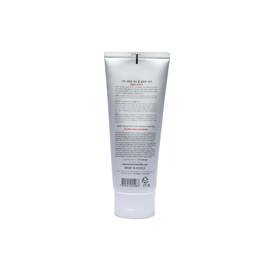 Dabo Natural Rich Foam Cleanser Green Tea 180 ml