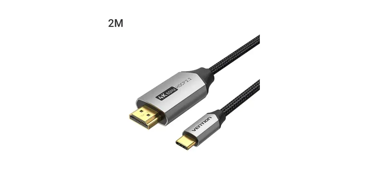 Vention CRBBH USB-C To HDMI Cotton Braided Cable - 2M