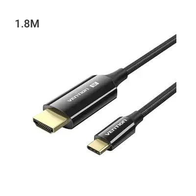 Vention CRCBAC 8K USB-C To HDMI Cotton Braided Cable - 1.8M