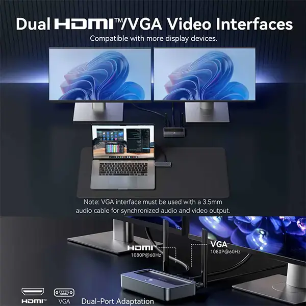 Vention ADTH0 Enterprise-Grade Wireless HDMI Transmitter and Receiver