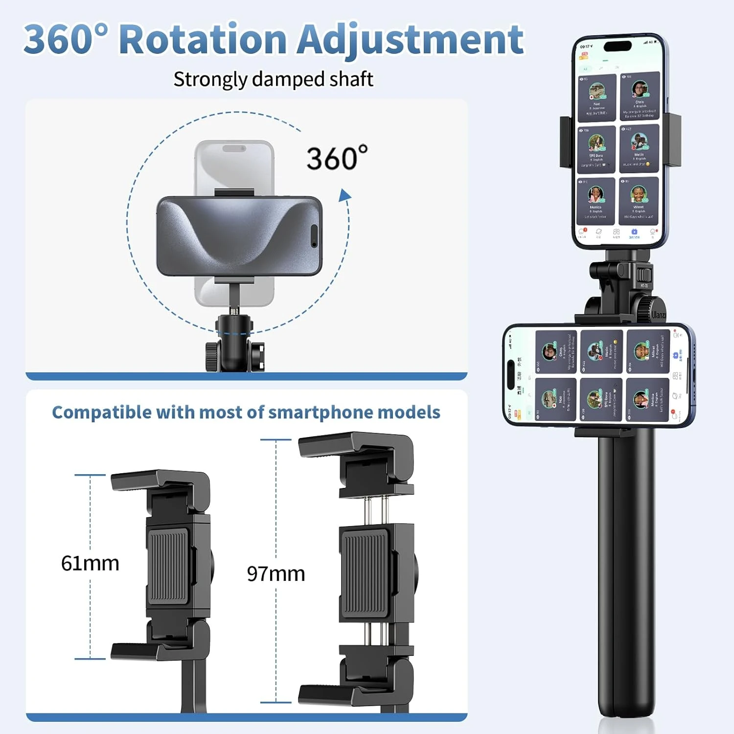 ULANZI MT70 Upgrade 63" Phone Tripod
