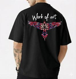 Men's Stylish Premium Drop Shoulder - Black