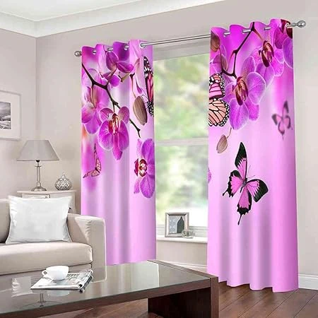 2 Piece 3D Print Premium curtain