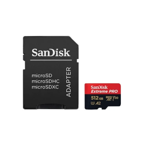 Sandisk Extreme PRO 512GB 200mbps MicroSDXC UHS-1 Memory Card With Adapter