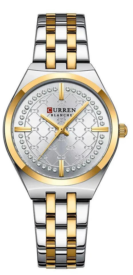 CURREN 9096 New Luxury Quartz Stainless Steel Ladies Watch-White
