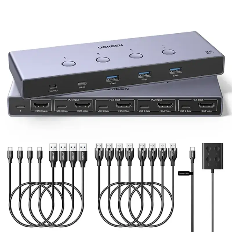 UGREEN AK701 (55397) 4 In 1 Out HDMI KVM Switch